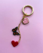 Load image into Gallery viewer, Conchita, Monarch, Heart Key Chain
